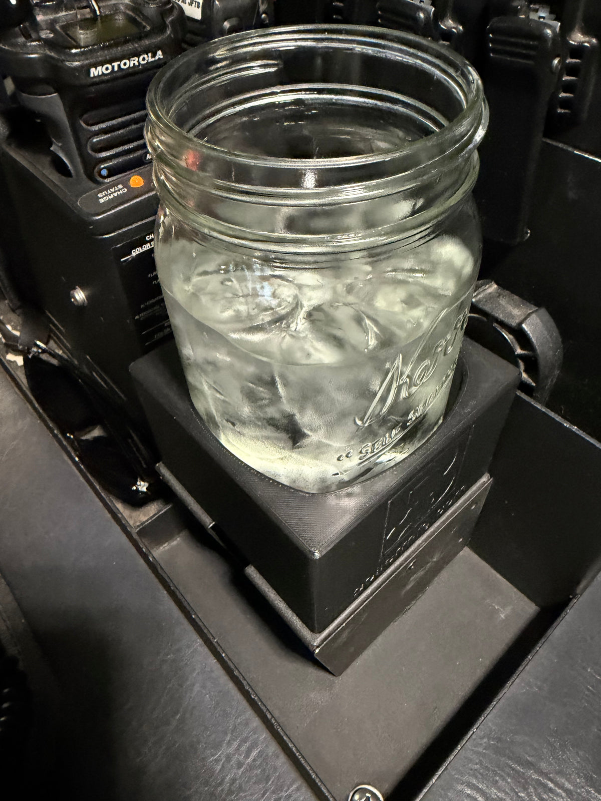 Mason Jar Cupholder Adapter for Ball 24 oz Wide Mouth Jars - Fits 3.5" × 2.75" Holders