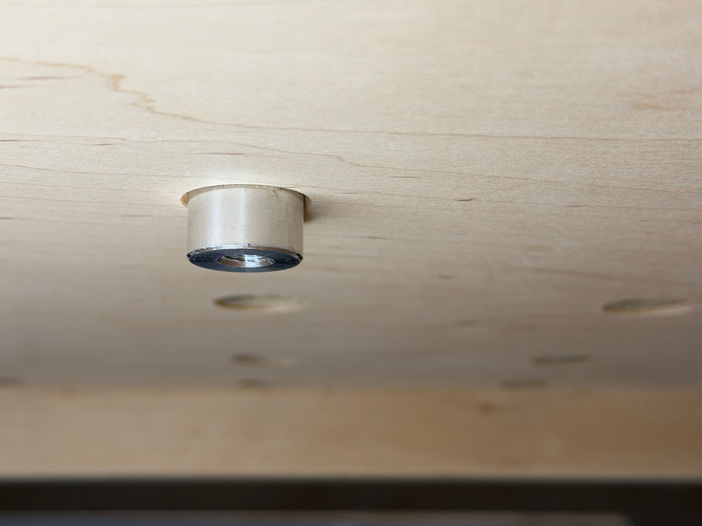 20mm Bench Dog Recessed Clamping Knob – Hollow Base Accepts Protruding Dogs (M8)