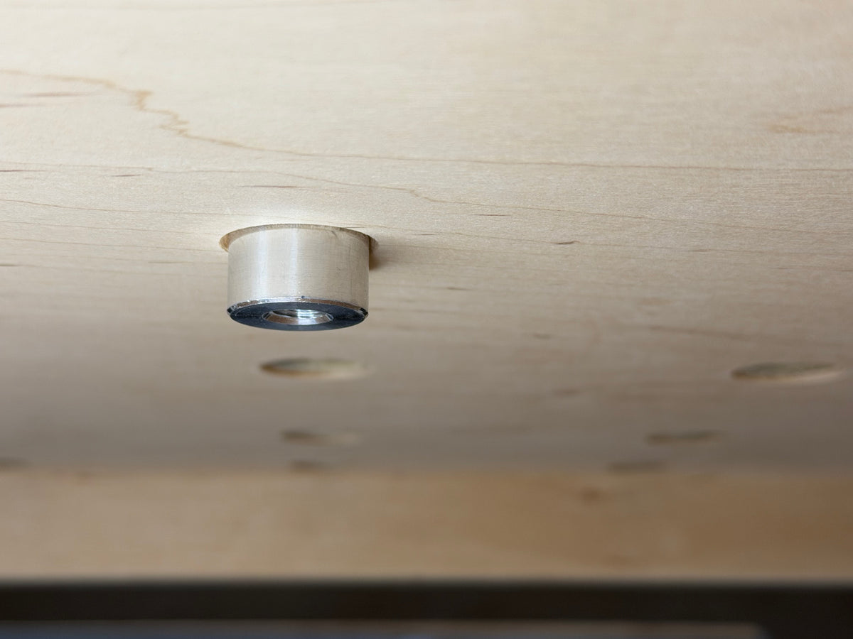 20mm Bench Dog Recessed Clamping Knob – Hollow Base Accepts Protruding Dogs (M8)