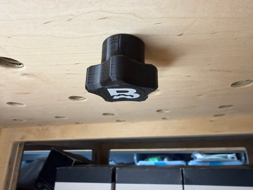 20mm Bench Dog Recessed Clamping Knob – Hollow Base Accepts Protruding Dogs (M8)