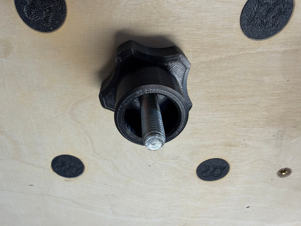 20mm Bench Dog Recessed Clamping Knob – Hollow Base Accepts Protruding Dogs (M8)
