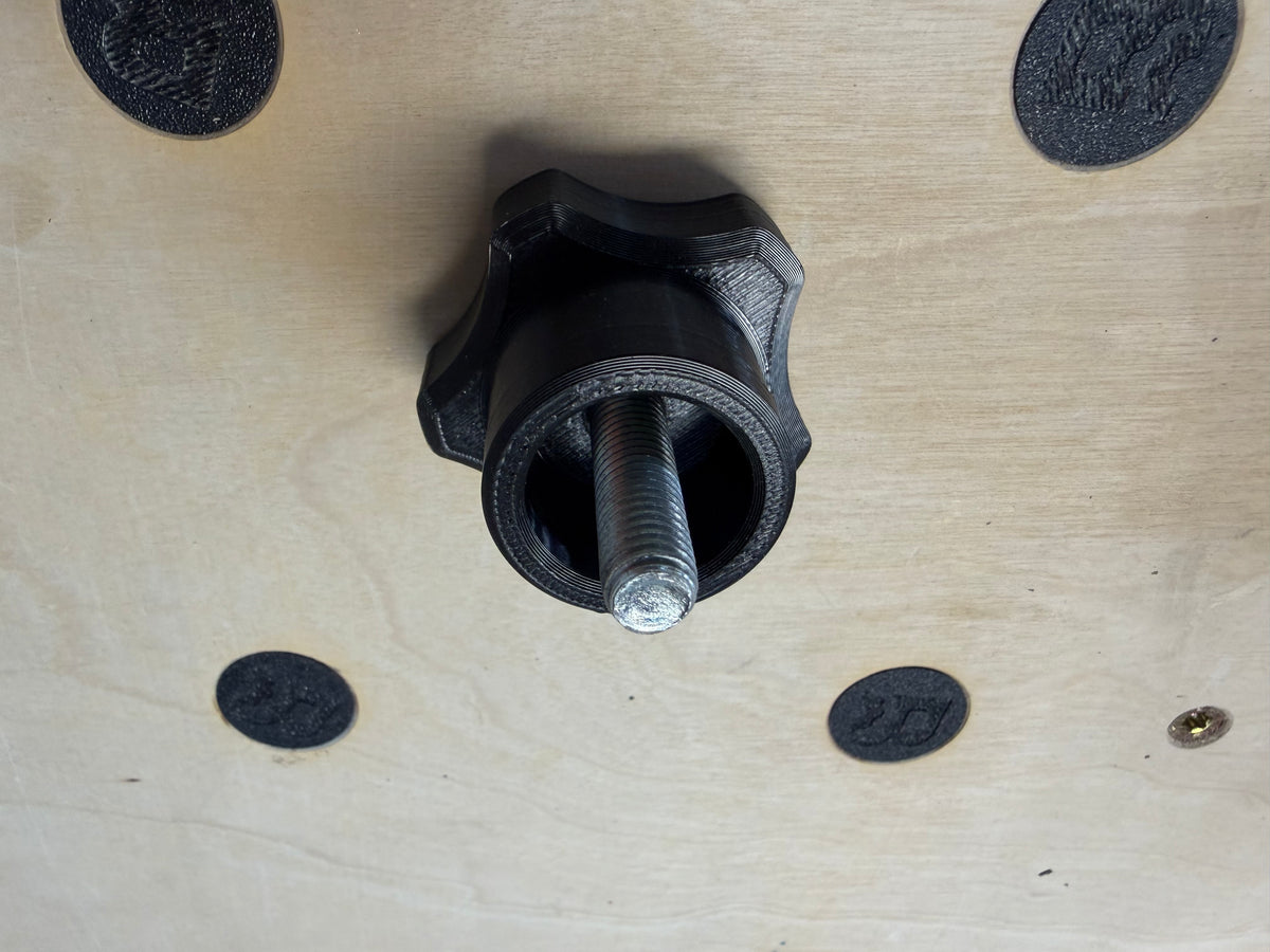 20mm Bench Dog Recessed Clamping Knob – Hollow Base Accepts Protruding Dogs (M8)